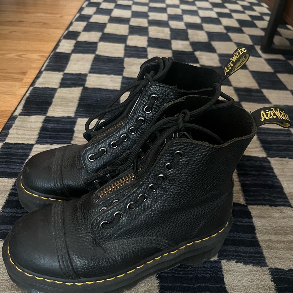 SINCLAIR LEATHER PLATFORM BOOTS